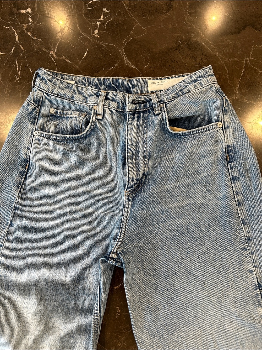 rag & bone Light Blue Barrel Jeans - Picture 4 of 11